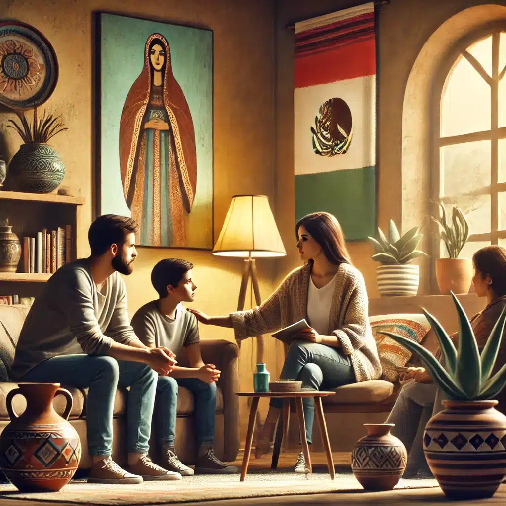 Familia reunida en ambiente de apoyo emocional. Convenio regulador para cónyuges en divorcio | Bucio Abogados