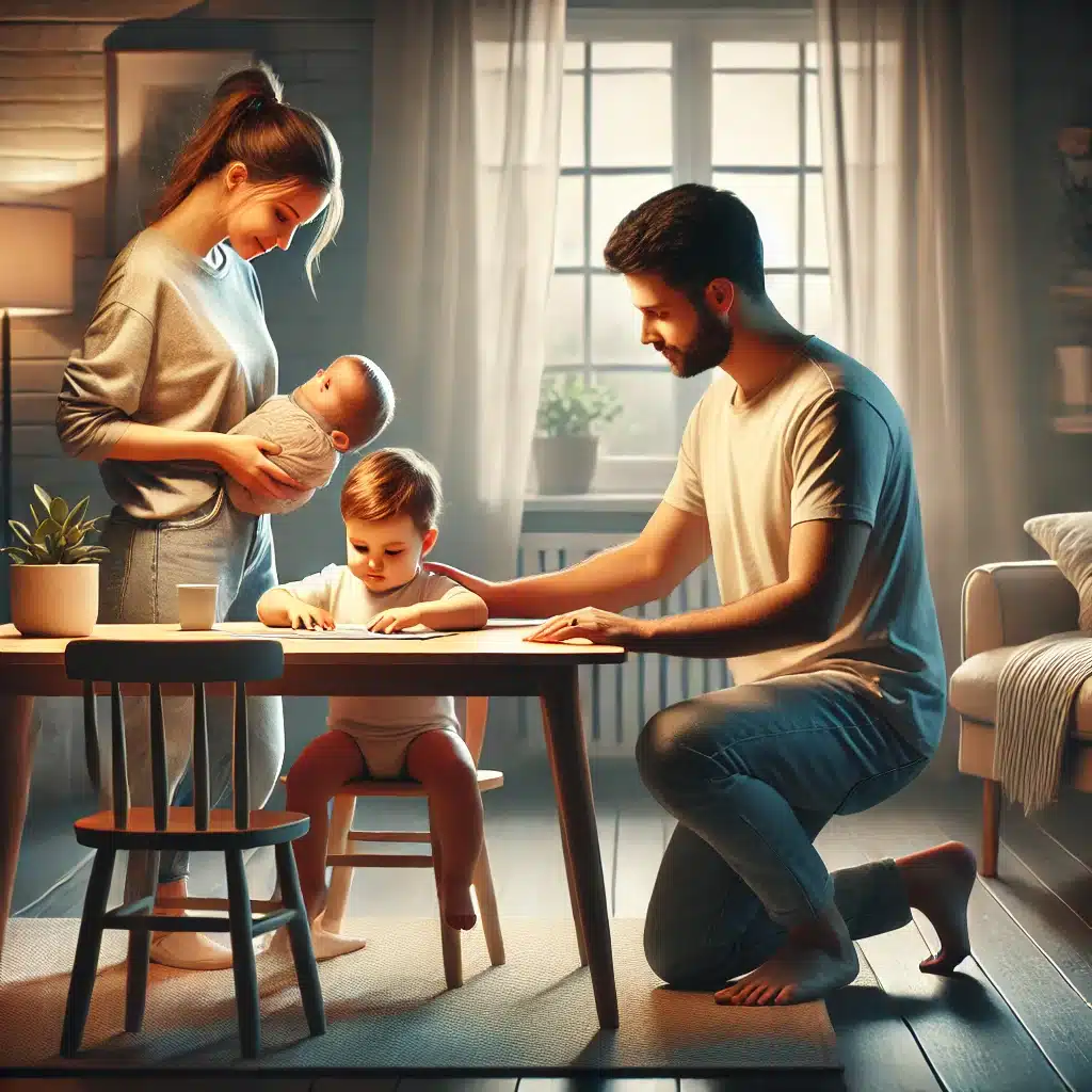Padres creando un ambiente cálido y seguro para su hijo. Juez en disolución con código civil | Bucio Abogados