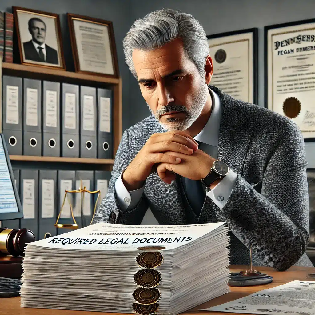 Abogado revisando documentos legales con atención y cuidado | Bucio Abogados