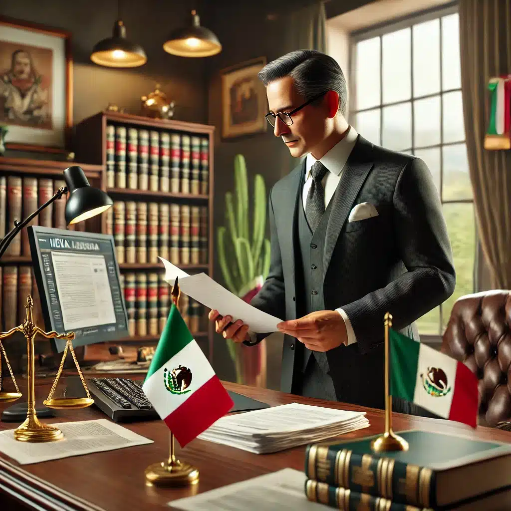 Abogado revisando documentos legales en oficina profesional | Bucio Abogados